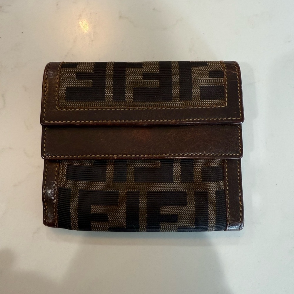 Fendi Brown and Black Wallet
